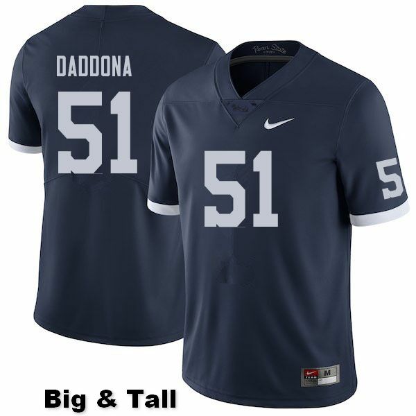 NCAA Nike Men's Penn State Nittany Lions Dalton Daddona #51 College Football Authentic Big & Tall Navy Stitched Jersey DAS4798LB